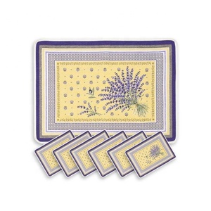 Floral Jacquard Embroidered Golden Lace Border <b>Dining</b> <b>Table</b> Mat Home Heat Insulation Kitchen Decoration for Wedding Occasions - Product Image 2