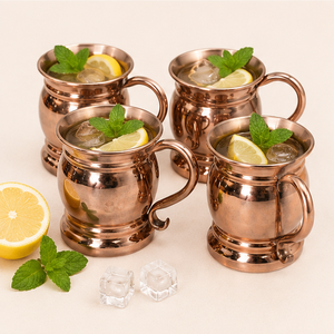Handcrafted Pure Solid Copper Moscow Mule Mug Traditional Barrel Style Beer for Ayurveda Health Benefits Drinkware for Home Bar - Product Image 2