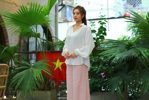 Blusas elegantes con patrón de cuadros florales para mujer, 15% de lino, 85%, rayón, manga larga, tejido Vintage, teñido liso, moda de verano, holgada - Product Image 4