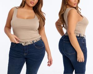 สินค้ามาใหม่ 2026 เสื้อคลุมไหมพรมแขนกุดสำหรับผู้หญิง ลายโลโก้ด้านหน้า สไตล์เซ็กซี่ เหมาะสำหรับฤดูร้อน ผลิตในบังกลาเทศ - Product Image 5