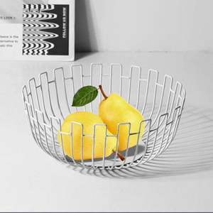 Panier à fruits rond en métal de style nordique, design élégant, best-seller, idéal pour la décoration de table à la maison ou à l'hôtel - Product Image 4