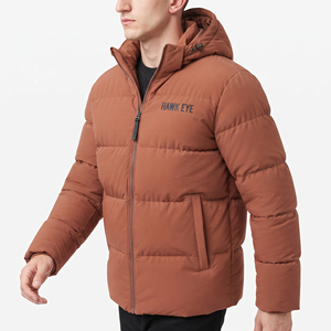 Men's Winter Quilted Padded <b>Jacket</b> with Hood <b>Waterproof</b> Windproof <b>Warm</b> Casual Outdoor Insulated Outerwear Insulated Cold Weather - Product Image 3