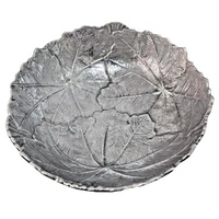 Bol de service en métal élégant, nouveau design personnalisé, nouvelle arrivée, motif feuille, bol décoratif pour fruits, pour la maison et l'hôtel.
