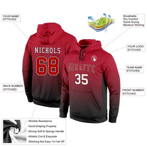 Sudadera con Capucha Personalizada para Hombre, con Nombre y Número del Equipo, Bordado Personalizado, Sublimación Degradada, Estilo Deportivo Urbano - Product Image 1