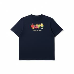 Camiseta Casual de Cuello Redondo para Hombre, Manga Corta, 100% Algodón, 220 g/m², Corte Holgado, Diseño Estampado a Mano, Transpirable y Ecológica - Product Image 2