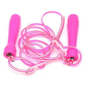 Corde à sauter en PVC rose de qualité supérieure, personnalisable, avec poignée en plastique, pour la maison, la salle de sport ou un usage commercial, longueur 3 m, entraînement sportif et fitness - Product Image 1