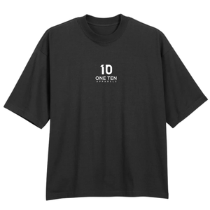 เสื้อยืดโอเวอร์ไซส์ทรงบ็อกซี่ สีดำ ผ้าฝ้ายพรีเมียม ทรงหลวม แขนสั้น สไตล์ลำลอง สตรีทแวร์ เสื้อเปล่า สำหรับงานสั่งทำ - Product Image 1