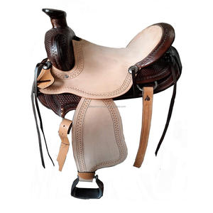 100% Cow Leather Hand Crafted Roping Ranch <b>Saddle</b> Western Horse Wade Customized Ranching <b>Saddle</b> for Pleasure Riding in Bulk - Product Image 2