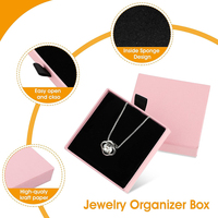 Boîtes à bijoux en carton, coffrets cadeaux pour bracelets, boucles d'oreilles, colliers, bijoux, rose