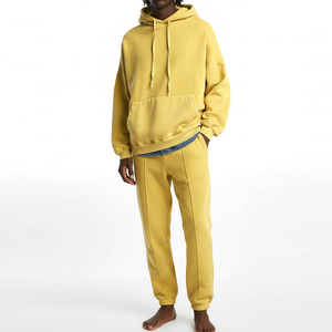 Custom Tracksuit Men Hoodies And Sweat Pants <b>Set</b> Applique <b>Embroidery</b> Distressed Heavyweight Tracksuit Street wear Sweat Suit <b>Set</b> - Product Image 1