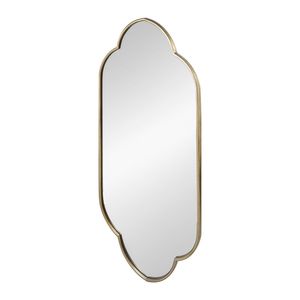 Specchio Decorativo da Parete 22.4x1x48 Pollici in Oro Champagne con Bordi Dentellati - Product Image 3