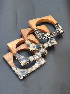 Marble Resin Wood Bangle Chunky Stack Daily Wear Party Festive Retro Fashion Vintage Lucite Cuff Acetate Statement <b>Bracelet</b> - Product Image 1