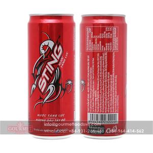 Bebida Carbonatada Sting 320ml Sabor Fresa, Bebida Energética con Glucosa e Ingredientes Primarios de Vietnam - Product Image 1