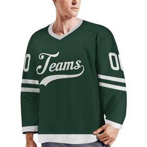 Maillots de hockey sur glace professionnels à manches longues, légers, en tissu doux, à séchage rapide, avec impression personnalisée du nom et du logo de l'équipe, très demandés - Product Image 3