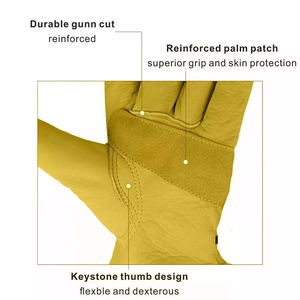 Guantes de Seguridad de Cuero Vacuno y Piel de Cabra Blancos para Hombre, Suaves, Personalizados, para Trabajo con Arco y Argón, de Pakistán, Venta al Por Mayor - Product Image 4