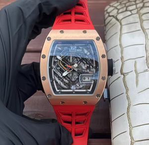 Montre-bracelet mécanique de luxe personnalisée pour homme, chronographe squelette en titane, forme tonneau, vente en gros, 44 mm - Product Image 5