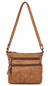 Vintage Genuine Leather Fashion Crossbody <b>Shoulder</b> Bag for Women Daily Life Multi-Pocket Sling Purse with Adjustable <b>Strap</b> - Product Image 3