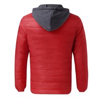 Veste matelassée coupe-vent d'hiver pour homme avec logo personnalisé OEM ODM, veste à capuche unie