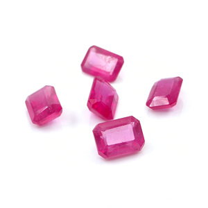 Rubis naturels de Bangkok, octogones calibrés 6x8mm, pierres précieuses de rubis naturelles facettées pour la fabrication de bijoux, prêtes à l'emploi - Product Image 2