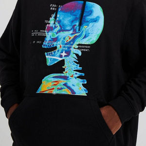 Hot Sale Acid Wash Silk Screen Printed Breathable Men's Hoodie 100 Cotton Fleece Eco Friendly Autumn Oversized 450 GSM French - Product Image 4