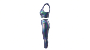 Ensembles de yoga pour femmes, best-sellers, respirants, légers, unis, taille XXL, taille élastique, devant personnalisé, vêtements de sport écologiques - Product Image 3