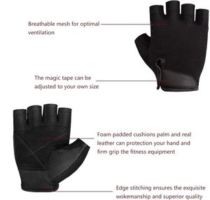 Guantes de Gimnasio para Levantamiento de Pesas, Transpirables, Ligeros, de Medio Dedo, para Hombres y Mujeres - Product Image 6