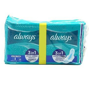 Serviettes hygiéniques Always, coton biologique, couche supérieure douce, utilisation jour et nuit, emballage en vrac - Product Image 4