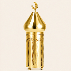 Adornos Metálicos de Lujo con Forma de Cúpula de Mezquita Árabe Dorada, Venta al por Mayor para Decoración Islámica del Hogar en el Medio Oriente para el Ramadán - Product Image 1