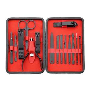 Professional Manicure & Pedicure 16-in-1 Stainless Steel <b>Nail</b> Clippers Set with <b>Case</b> for Teen & Adult by Anaaif Enterprises - Product Image 1