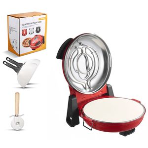 Forno Elettrico per Pizza da 1200W con 12 Modalità di Controllo della Temperatura, Pietra Refrattaria in Cordierite, Visualizzazione della Temperatura a 5 Livelli, 12 Modalità di Cottura - Product Image 1