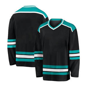 Jersey de Hockey sobre Hielo Personalizable con Diseño a Cuadros, 100% Poliéster, Talla Adulto, Color Sólido, Transpirable, con Logotipo Frontal del Equipo - Product Image 4