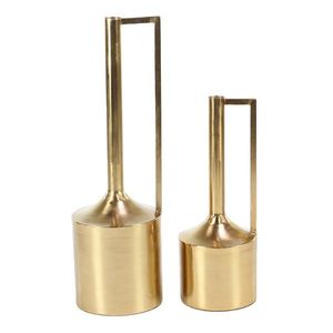 Decorative Steel Floral Vase Elegant Home Accent Crafted For Dining Room Coffee <b>Table</b> Centerpiece Floral Display Collection - Product Image 1