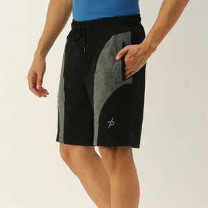 Pantalones Cortos Bermuda para Hombre, Negros, con Estampado Geométrico, con Bolsillos, Cintura Media, Estilo Casual, Tela de Algodón Transpirable, Cierre de Botón - Product Image 4