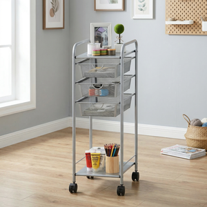 Chariot de rangement pour vêtements en métal à 3 tiroirs amovibles, moderne, gain de place, pour la maison, le salon, Taiwan - Product Image 2