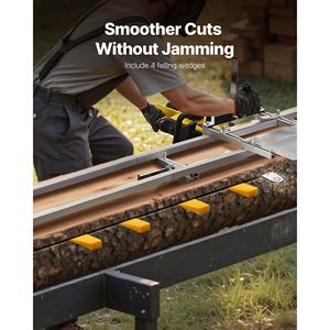 Kit per Sega a Catena con Barra Trasversale da 15 piedi e 6 pollici, Sistema di Guida per Sega a Catena con Guide in Alluminio e 4 Cunei, Compatibile con Motoseghe - Product Image 5