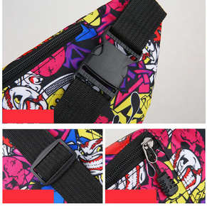 Riñonera con Estampado de Grafiti para Hombre y Mujer, Organizador de Cintura, Riñonera Antirrobo - Product Image 6
