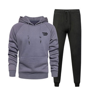 Ensemble de survêtement décontracté pour homme, style urbain, hiver, à capuche, design moderne, tissu respirant, tenue de fitness et d'entraînement, vêtements de sport - Product Image 1