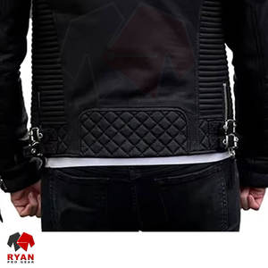 เสื้อแจ็คเก็ตหนังผู้ชาย คุณภาพสูง สีพื้น โลโก้สั่งทำได้ สไตล์โดดเด่น ไซส์ใหญ่ รับผลิตแบบ OEM ODM จากโรงงาน - Product Image 6