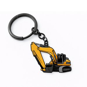 Llavero de metal con forma de excavadora, esmaltado suave, personalizado, recuerdo, juguete para niños. - Product Image 6