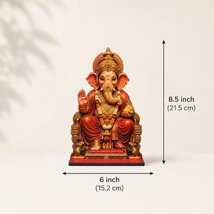 Ensemble de figurines de déesses Ganesha en MDF peintes à la main, couleurs personnalisées, poses festives, décoration de luxe pour la maison, ensemble de collection d'art, 11 pièces - Product Image 3