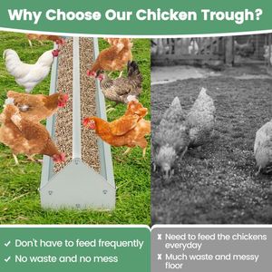 Dispenser 2-in-1 in Acciaio Zincato da Parete per Fieno e Cereali con Distanza Regolabile - Product Image 4