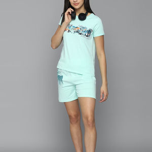 Conjuntos de Ropa de Verano para Mujer 2025, Última Tendencia, MOQ Bajo, Camiseta de Manga Corta con Cuello Redondo y Pantalones Cortos, Conjunto de 2 Piezas, Ropa Sólida para Mujer - Product Image 4