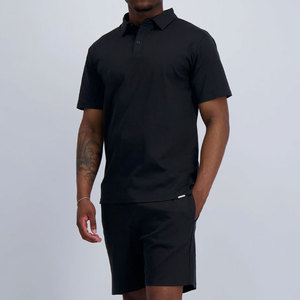 Camiseta de Cuello Redondo Oversize para Hombre con Diseño de Hombros Caídos, Material Personalizado de Alta Calidad, Conjunto de Moda de Dos Piezas, ¡Venta Caliente! - Product Image 6