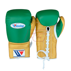 Winning Custom MMA Gloves <b>Set</b> Cowhide Leather Lace-Up High Quality OEM Supplier for Kick Boxing Training & Sparring - Product Image 4
