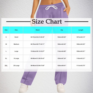 Pantalones de chándal acampanados lisos para mujer con cintura con cordón y bolsillos, de algodón de alto gramaje, cómodos, personalizables, al por mayor - Product Image 5
