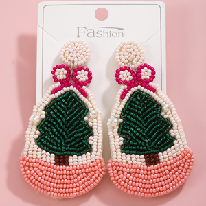 Nouvelles Perles de Riz Artisanales Roses Élégantes avec Strass et Imitation Perle pour Arbre de Noël, Vente en Gros pour Femmes - Product Image 3