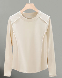 T-shirt d'entraînement pour femme, coupe slim, col rond, manches courtes, respirant, tricoté, style hip-hop, été - Product Image 4