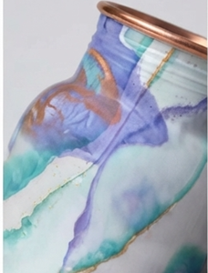 Premium Printed <b>Copper</b> <b>Bottle</b> With Artistic Marble Texture Perfect Blend Of Style And Wellness For Daily Use Travel Home Office - Product Image 2
