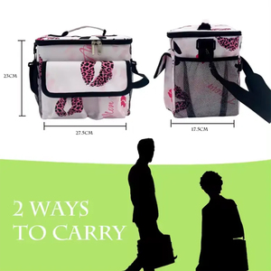 Large Size Portable Mesh Pocket Can Box Quick Sale Thermal Leak-Proof Hiking Lunch Cooler Bag Made of 600D Material - Product Image 6