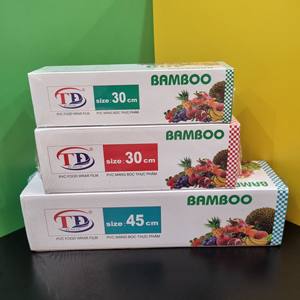 Película Adhesiva de PVC de Alta Calidad para Alimentos con Logotipo Personalizado de Fábrica, Envoltura de Plástico para Alimentos con Cortador, Envoltura de Película Estirable Ecológica - Product Image 1